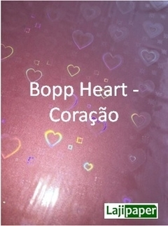 Bopp Holográfico HEART - CORAÇÕES - METRO 22 cm x 50m - comprar online