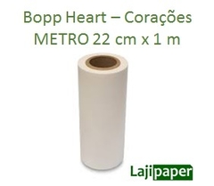 Bopp Holográfico HEART - CORAÇÕES - METRO 22 cm x 1 m