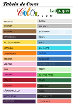 KIT PAPEL COLOR PLUS 180g - A4 - PACOTE 50 FOLHAS (Escolha até 10 cores disponíveis) - comprar online