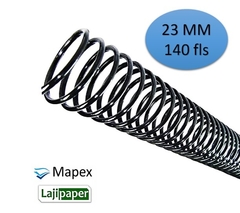 Espiral 23mm para 140 folhas - Preto - PCT 60 Unidades