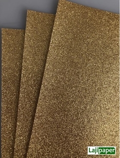 Papel Glitter A4 180g - Ouro (5 folhas)