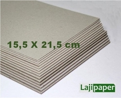 PAPEL HOLLER / CARTÃO CINZA PARA MIOLO A5 - 15,5CMX21,5CM - ESPESSURA 1,65MM - PAR (2un)