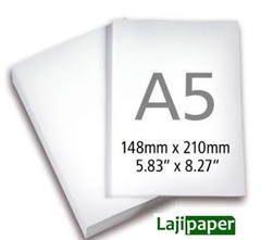 Papel Offset 120g - A5 (14,8x21cm) - Pacote 250 folhas