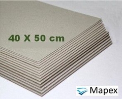 PAPEL HOLLER / CARTÃO CINZA 40CMX50CM - ESPESSURA 1,6MM - Unidade