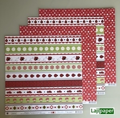 Papel Scrapbook Joaninha Faixas