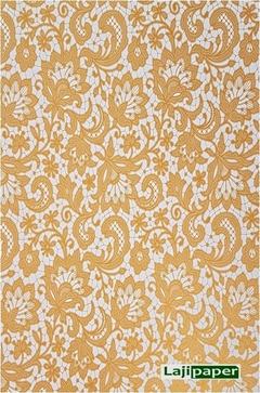 Papel Perolizado A4 180g Arabesco Ouro - Pacote 10 folhas