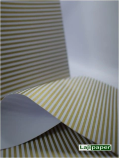 Papel Perolizado A4 180g Listra Ouro - Pacote 10 folhas