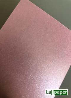 Papel Perolizado 180g - A4 - Rosê - Pacote 10 folhas