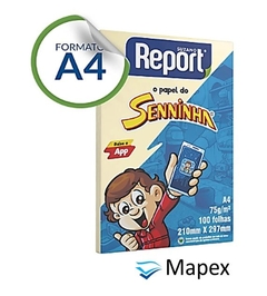 Papel Sulfite Senninha Amarelo A4 75g 100 folhas