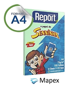 Papel Sulfite Senninha Verde A4 75g 100 folhas