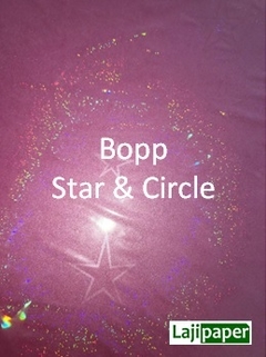 Bopp Holográfico STAR & CIRCLE - METRO 22 cm x 1 m - comprar online