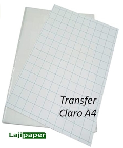 PAPEL TRANSFER A4 PARA TECIDO CLARO - 160G EMBALAGEM COM 5 FLS
