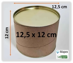 Tubolata Kraft 12,5 x12 cm - Tampa Latão dourado