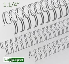 Wire-o 2x1 - 1.1/4" A4 - 270fls PRATA - CAIXA c/ 25un - comprar online