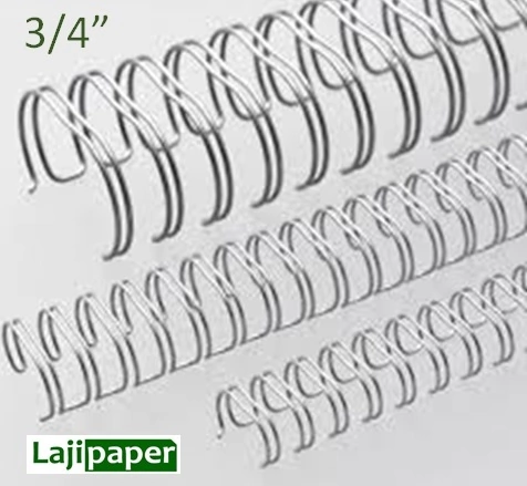 Wire-o 2x1 - 3/4" A4 - 140fls PRATA - CAIXA c/ 50un