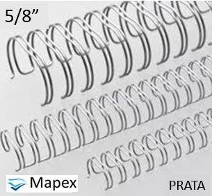Wire-o 2x1 - 5/8" A4 - 120fls PRATA - CAIXA c/ 50un
