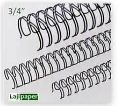 Wire-o 2x1 - 3/4" A4 - 140fls PRETO - CAIXA c/ 50un