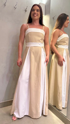 vestido longo bicolor - Fab.