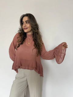 Bata em crepe babados Perla - comprar online