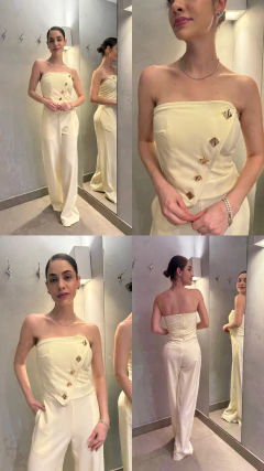 Macacão detalhes botões dourados - Fab.