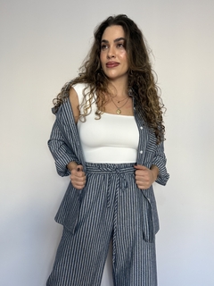 Camisa listras linho na internet