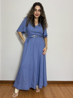 Vestido longuete com cinto - comprar online