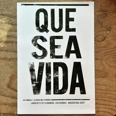 Afiche "Que sea Vida"