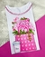 T SHIRT LUXE WHITE - BOLSA FASHION - COM PEDRARIAS + APLICAÇÃO