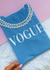 T SHIRT - LUXE BLUE - VOGUE - COM PEDRARIAS