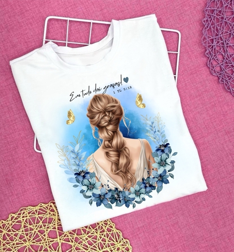 T SHIRT EM TUDO DAI GRAÇAS - SEM PEDRARIAS - comprar online