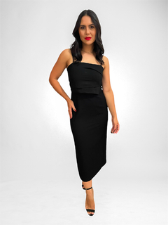 VESTIDO MIDI COM DECOTE QUADRADO - comprar online