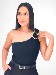 REGATA NULA MANGA COM FIVELA - PRETO - comprar online