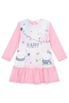 Vestido Infantil Kukiê Baby Rosa em molecotton