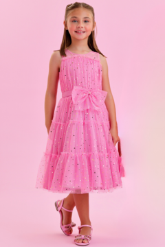 Vestido Infantil Petit Cherie Rosa Bright Garden 436