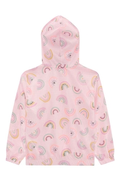 Imagem do Jaqueta Corta Vento Colors em Nylon Sublimado Rosa com Arco íris