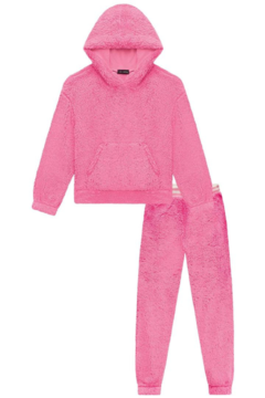 Conjunto de Blusão e Calça em Pelo Carneirinho Vic Vicky Rosa - comprar online
