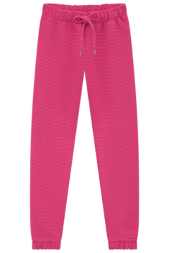 Conjunto Blusão Boxy e Calça em Moletom Relevo Rosa - loja online