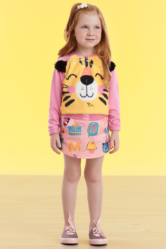 Conjunto Infantil Inverno Happy Birthday Shorts Saia Mon Sucré