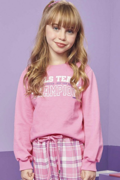 Conjunto Girls Team de Blusão em Moletom com Pelúcia e Calça em Molecotton - comprar online