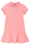 Vestido Infantil em Canelado Capri Kukie Neon Rosa