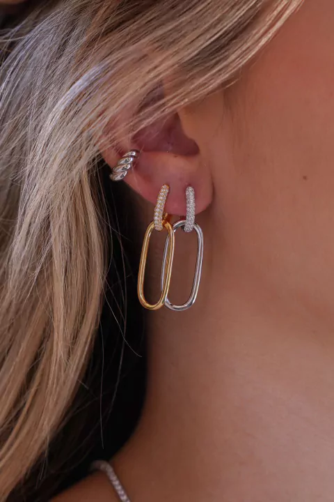 Argola Pin Elo Retangular