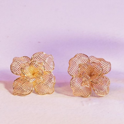 Brinco Rosa Filigrana