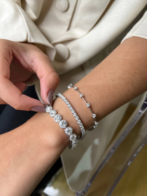 Pulseira Moissanite Micropavê Vaneska