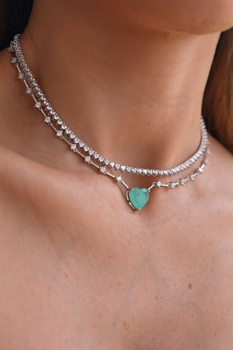 Colar Riviera Heart 3mm