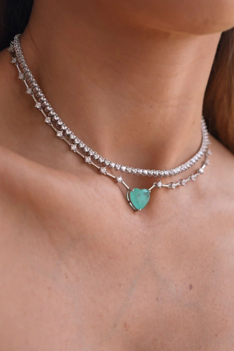 Colar Riviera Heart 3mm