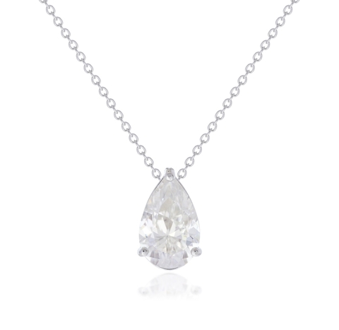 Colar Gota Moissanite 14mm
