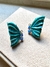 Brinco Borboleta Turquesa Natural - loja online