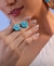 Brinco Flor Pequena Turquesa PIN - comprar online