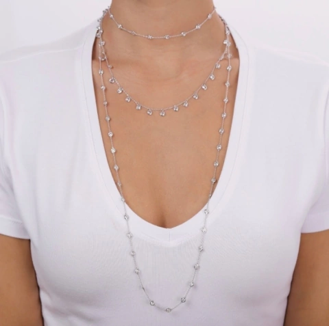 Colar Pontos de Luz Longo