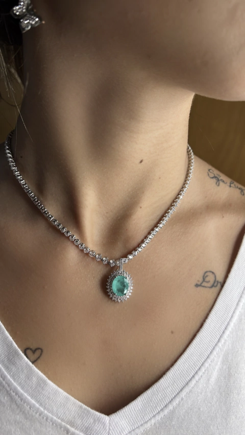 Pingente Colombiana Oval para Riviera